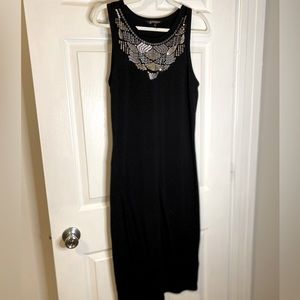 Express Black Sheath Midi Dress size L